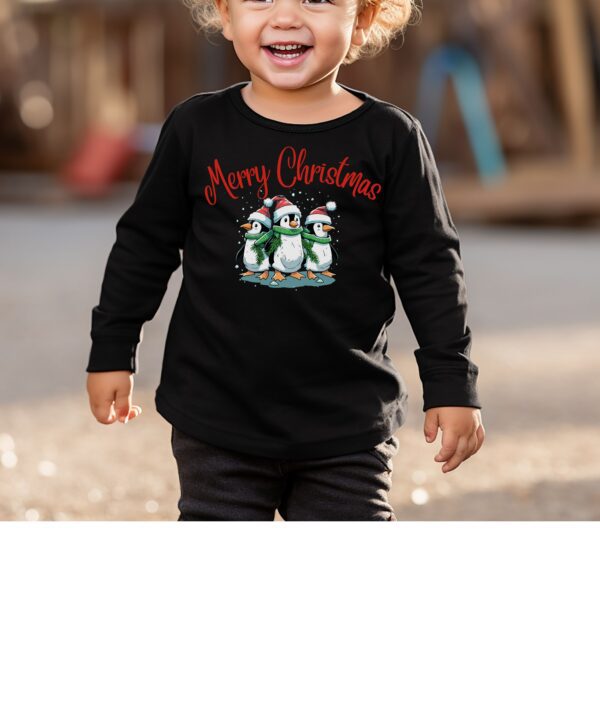 Merry Christmas Toddle Penguin Black