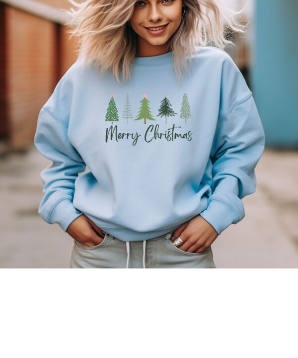 Merry Christmas Light Blue Color